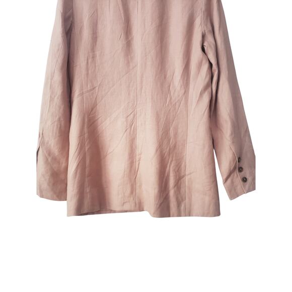 Reformation Verano Blazer 100% Linen Pink Size Small - Picture 6 of 10